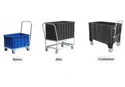 Carrinhos com Rodas, Caixa Plástica com Rodas