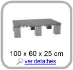 estrado plastico 100 x 60 x 15 cm
