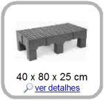 estrado plastico 40 x 80 x 15 cm