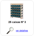 estante metalica porta componentes para 25 caixas plasticas bin numero 3
