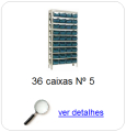 estante metalica porta componentes para 36 caixas plasticas bin numero 5