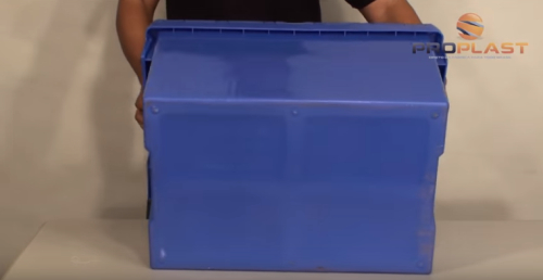 fundo liso uso em esteiras caixa plastica alc com tampa acoplada